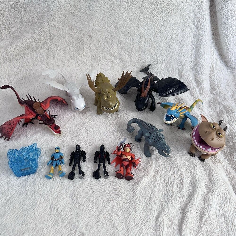How To Train Your Dragon Spin Master Toy Figures Lot Hiccup Hookfang Stormfly
